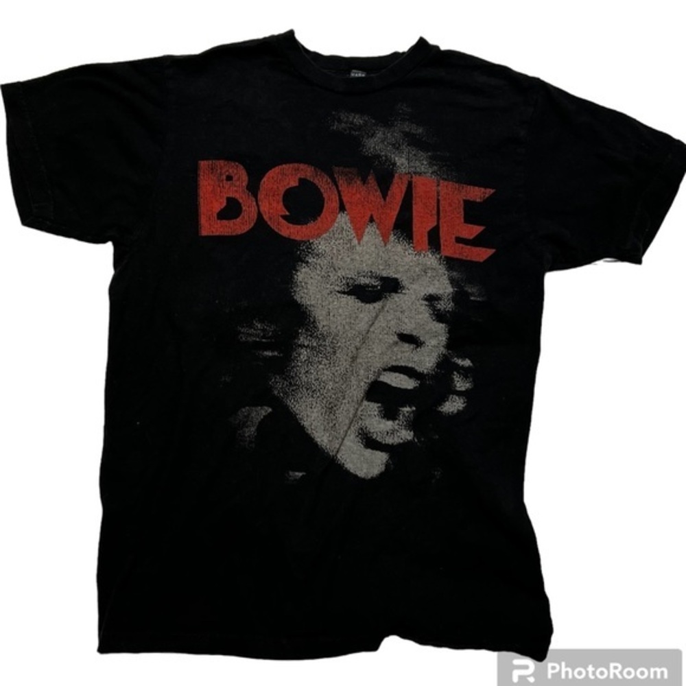 David Bowie Black T-shirt Size Medium